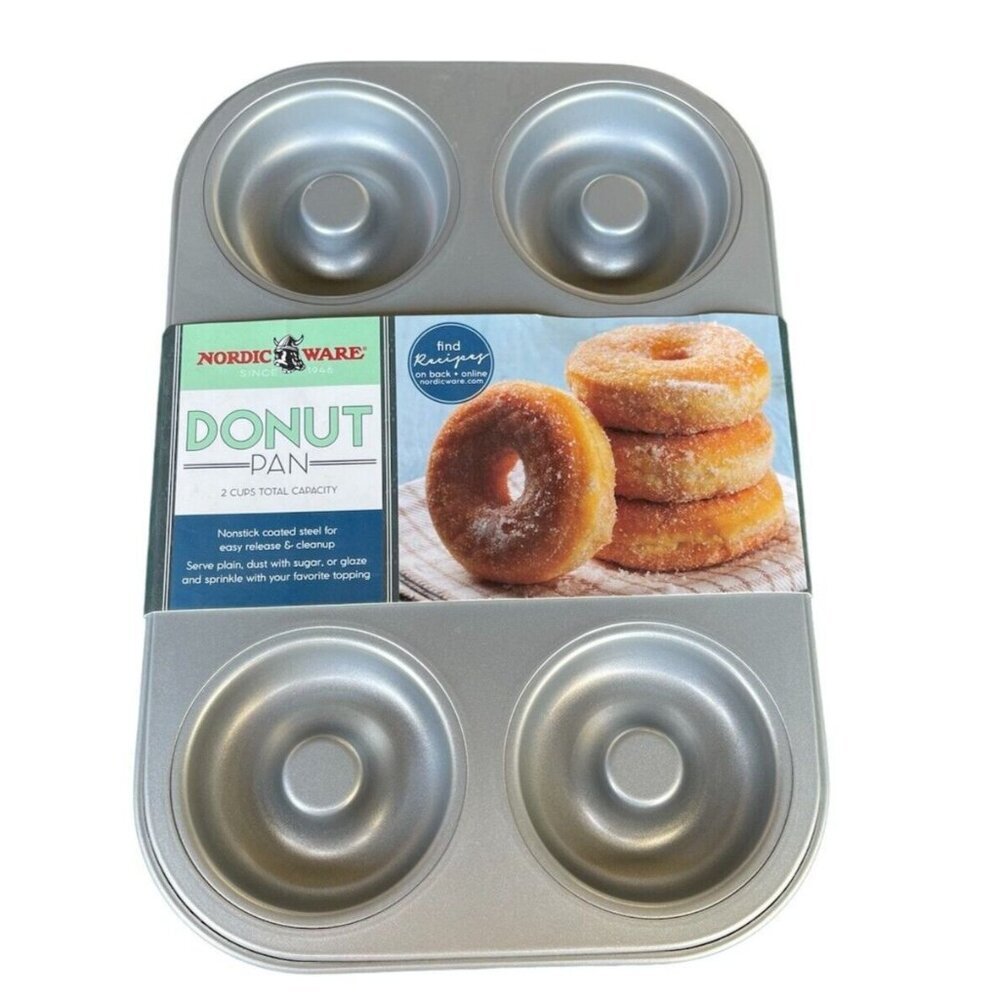 2 PACK - Nordic Ware Treat™ Nonstick Donut Pan 6 Holes NEW